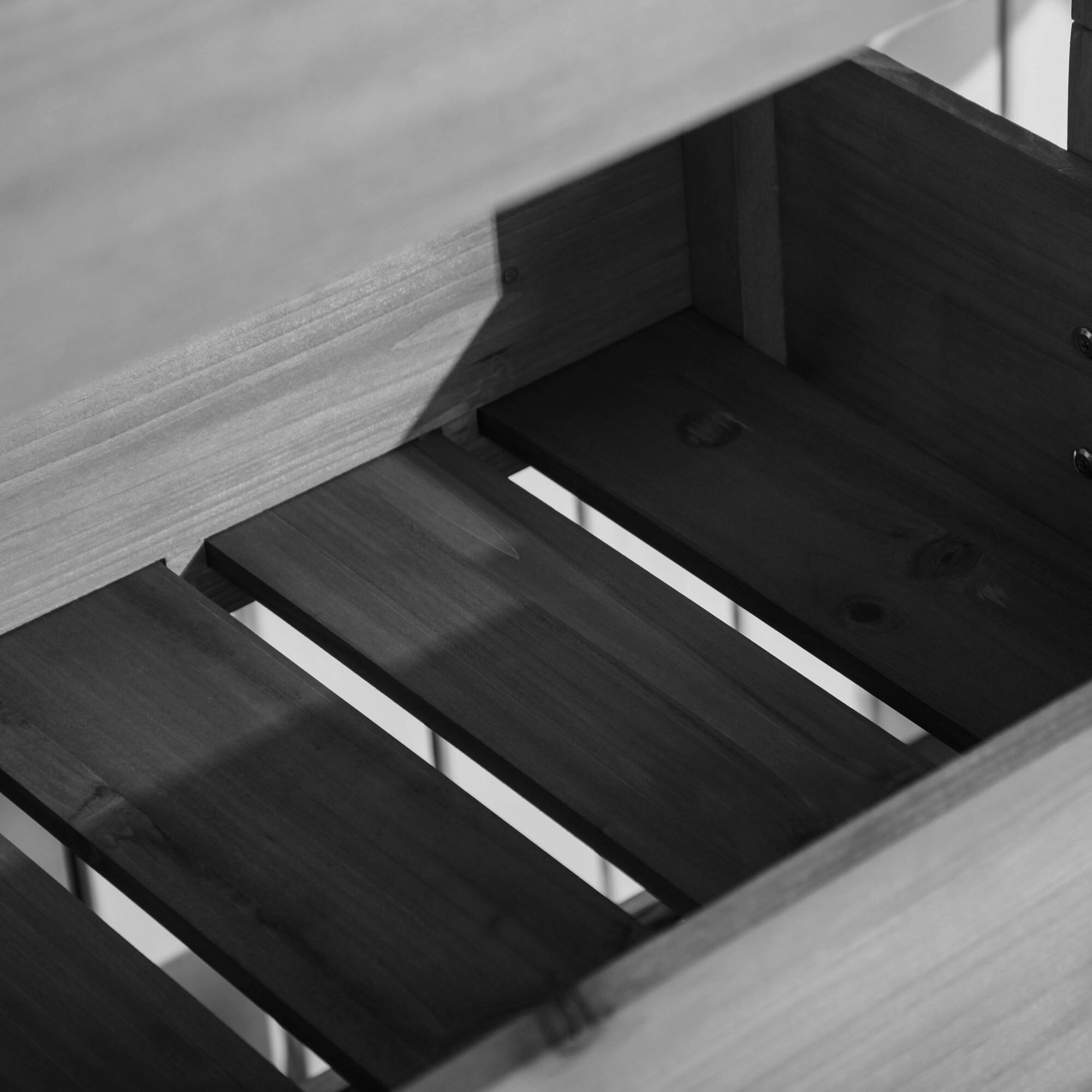 Alt View 8. Outsunny - Vertical 4 Tier Raised Garden Bed, Wooden Planter Box, Self-Draining with Bed Liner for Indoor Outdoor Flowers - Gray.