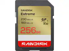 SANDISK Extreme 230 MB/s R 160 MB/s W V30 256 GB