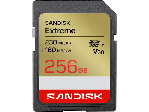 SANDISK Extreme 230 MB/s R 160 MB/s W V30 256 GB