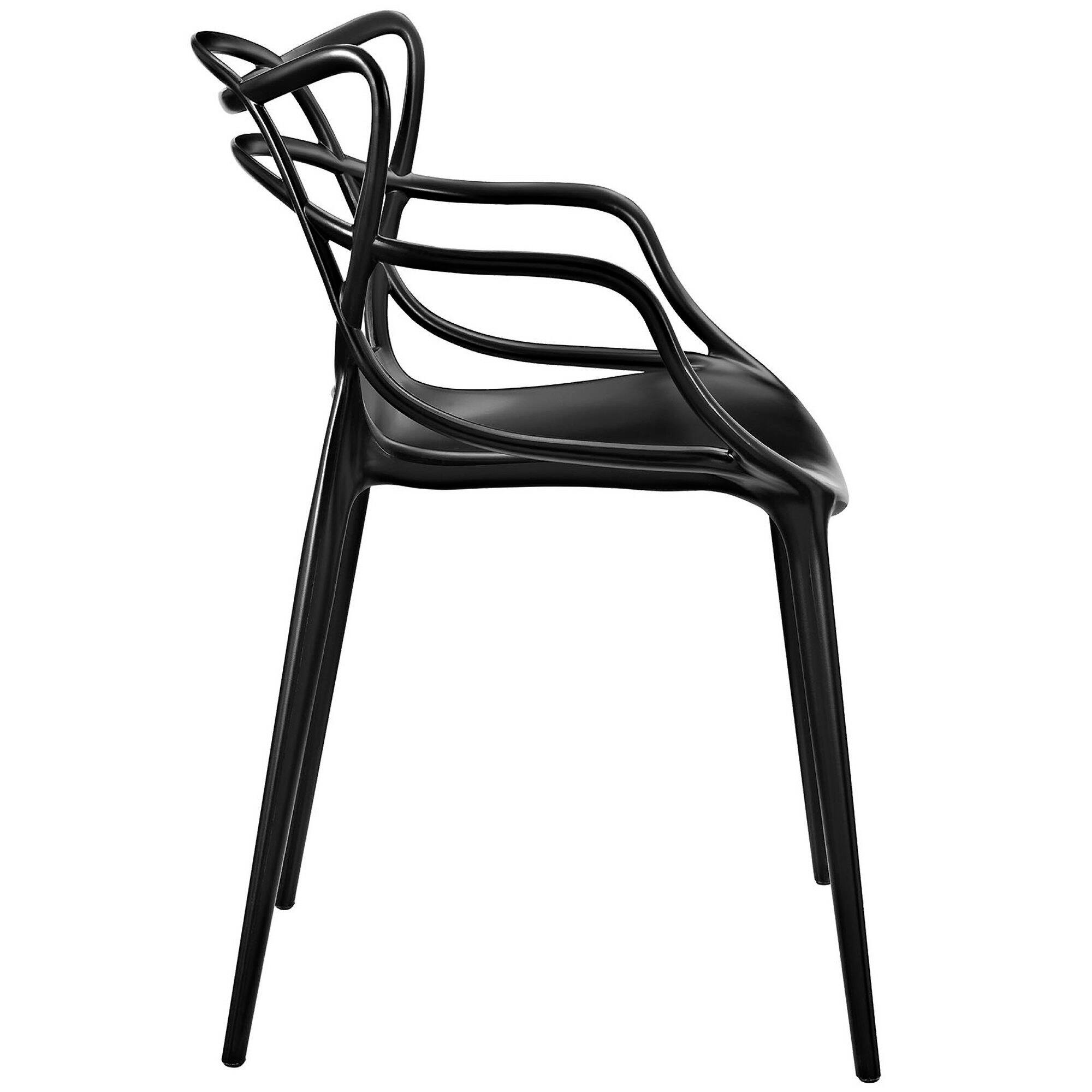 Left. Modway - Entangled Dining Armchair by Modway - Black.