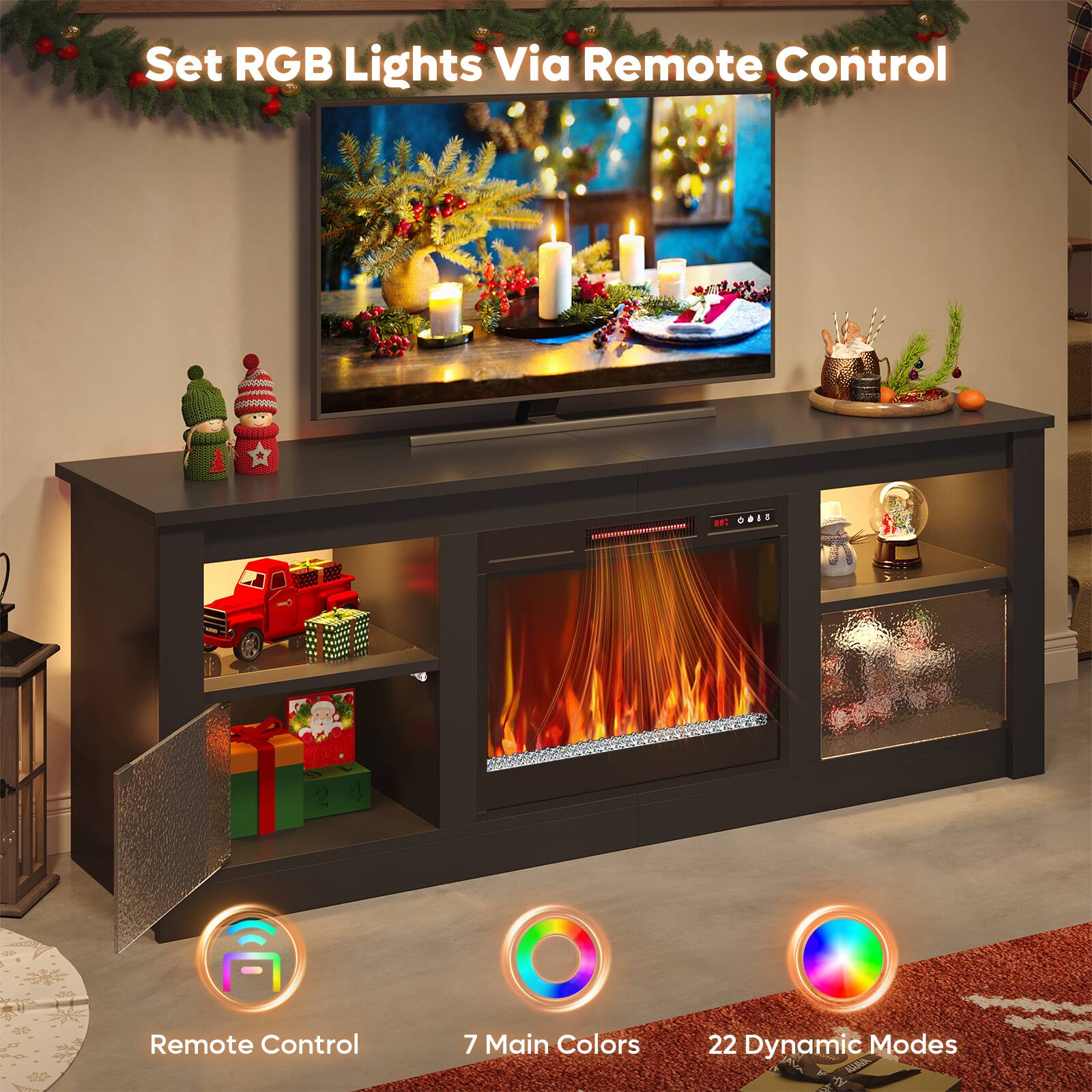 Set RGB Lights Via Remote Control

- Remote Control
- 7 Main Colors
- 22 Dynamic Modes