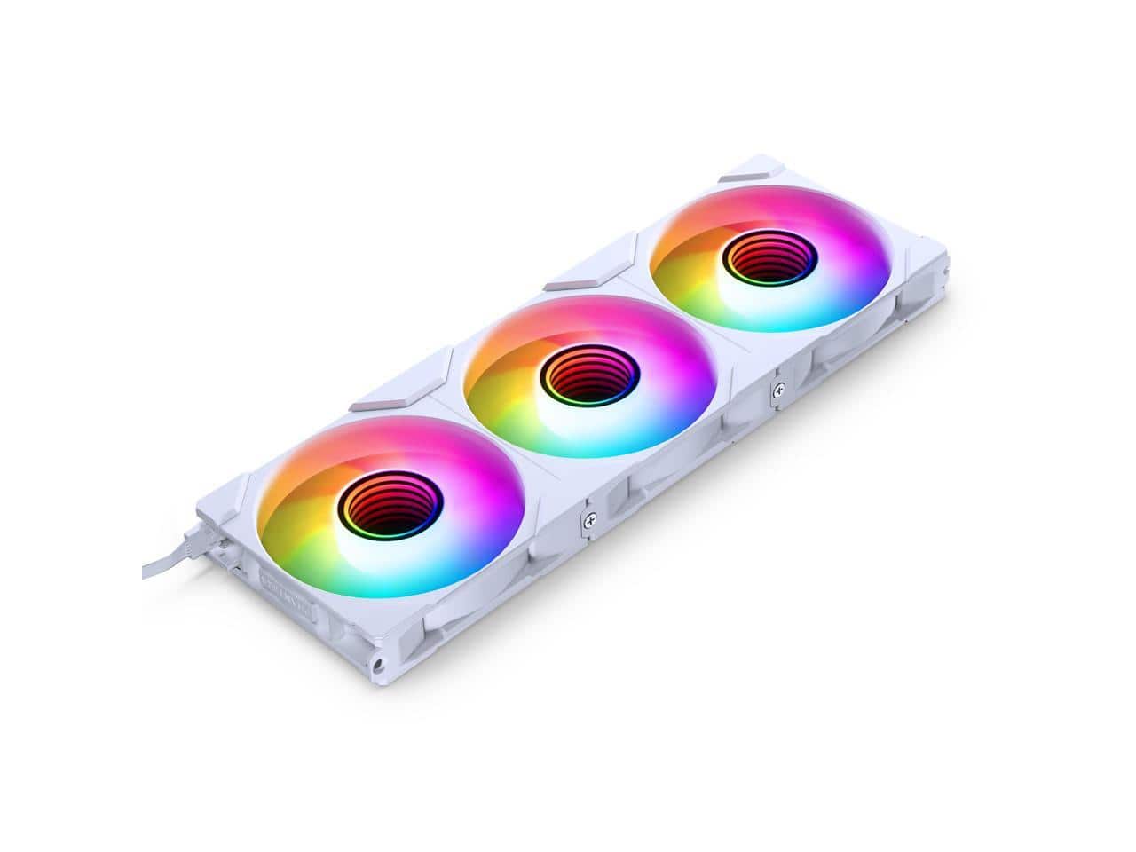 Front. Phanteks - Phanteks M25-120 Gen2 Reversed Blade Triple Pack, 3x 120mm ARGB Fans, Daisy-chain, White - White.