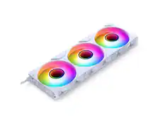 Front. Phanteks - Phanteks M25-120 Gen2 Triple Pack, 3x 120mm ARGB Fans, Daisy-chain, White - White.