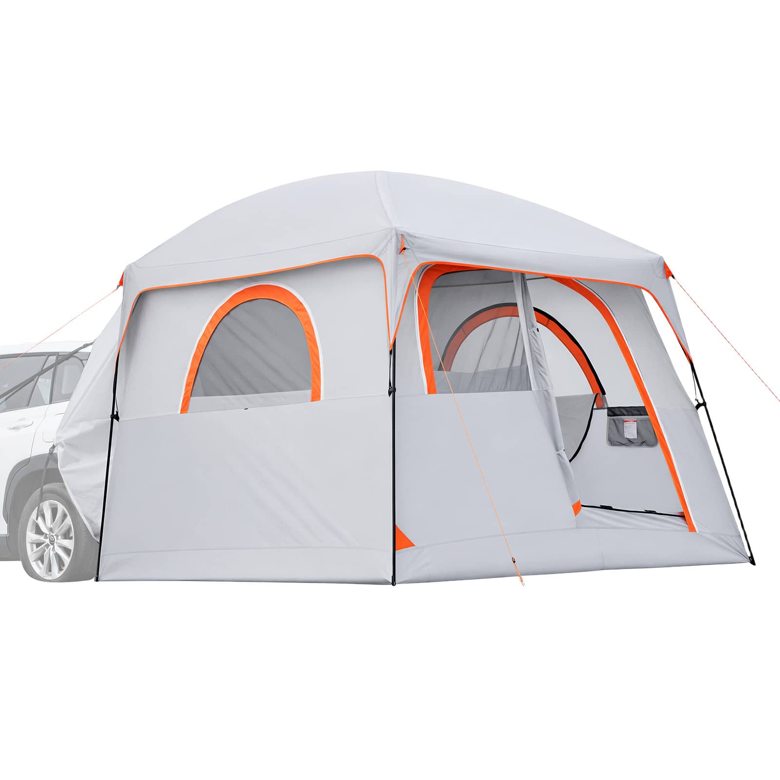 VEVOR - Large SUV Tent for 6 Person, 10 x 9 FT 3-Season SUV Tailgate Tent with Ventilated Doors & Mesh Windows - Grey White