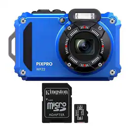 Kodak - PIXPRO WPZ2 Rugged Waterproof 16MP Digital Camera (Blue) Bundle