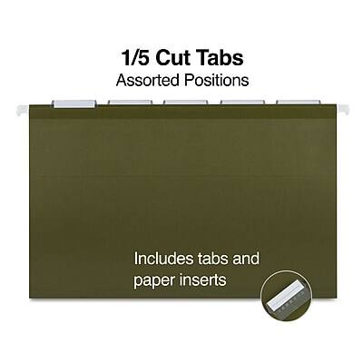 1/5 Cut Tabs  
Assorted Positions  

Includes tabs and paper inserts