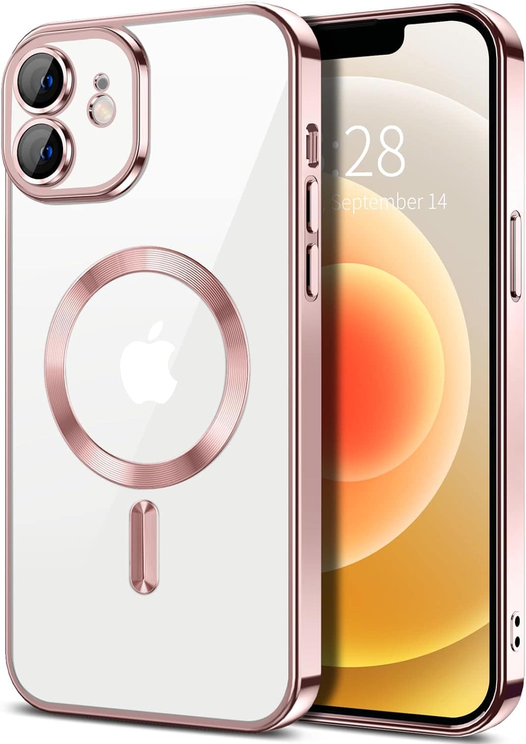 Front. Entronix - Entronix Magnetic Case for iPhone 11 - Clear Luxury Glossy Cover - Pink.