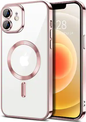 Front. Entronix - Entronix Magnetic Case for iPhone 11 - Clear Luxury Glossy Cover - Pink.
