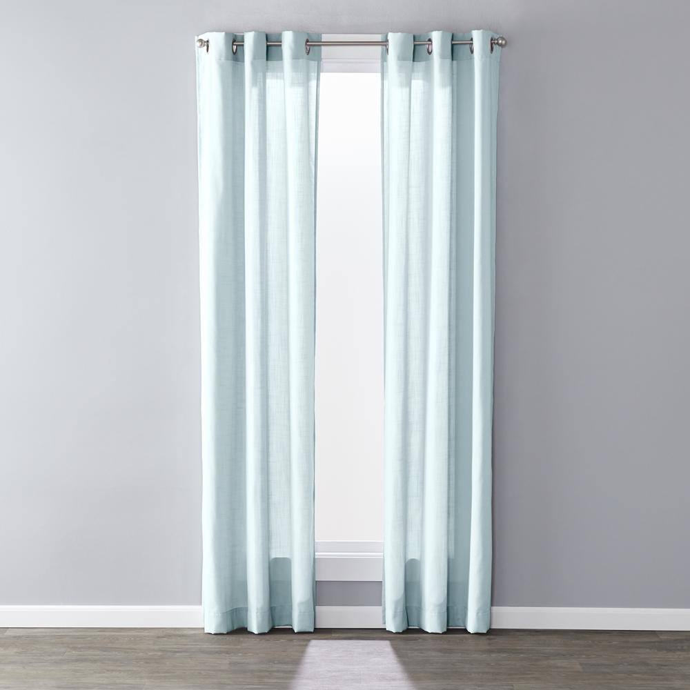Left. SKL Home - SKL Home Saturday Knight Ltd Raine Light Filtering Sophisticated SunSafe Window Curtain Panel - 40" x 84" Sage - Sage.