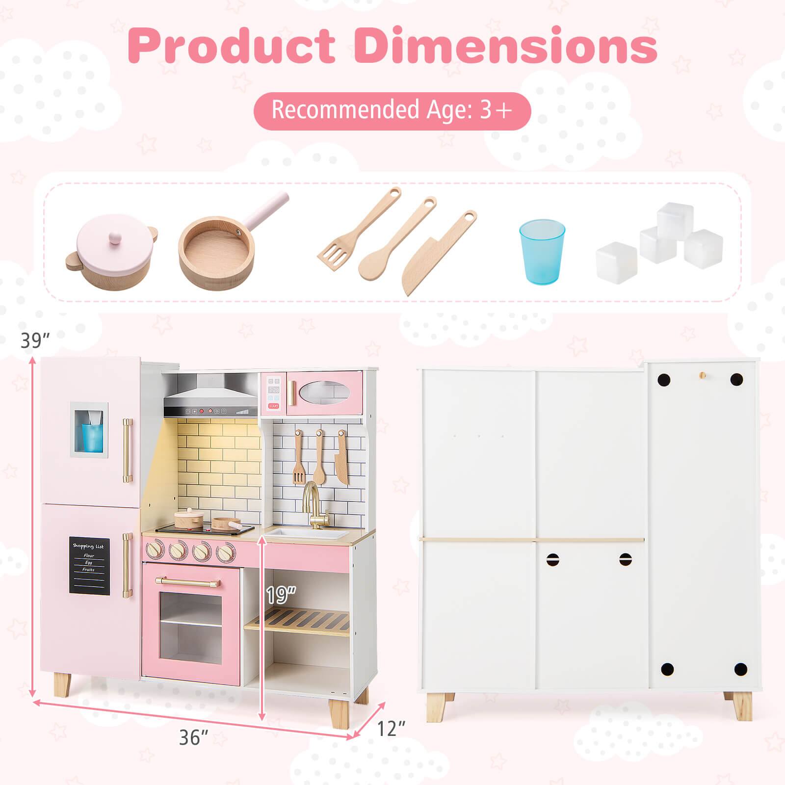 Product Dimensions  
Recommended Age: 3+  

39"  
36"  
19"  
12"