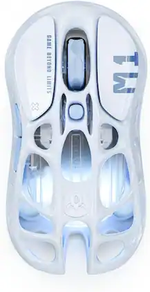 GravaStar - Mercury M1 Pro Wireless RGB Gaming Mouse with 26,000 DPI, PAW3395DM Sensor - Wired - Ice Blue