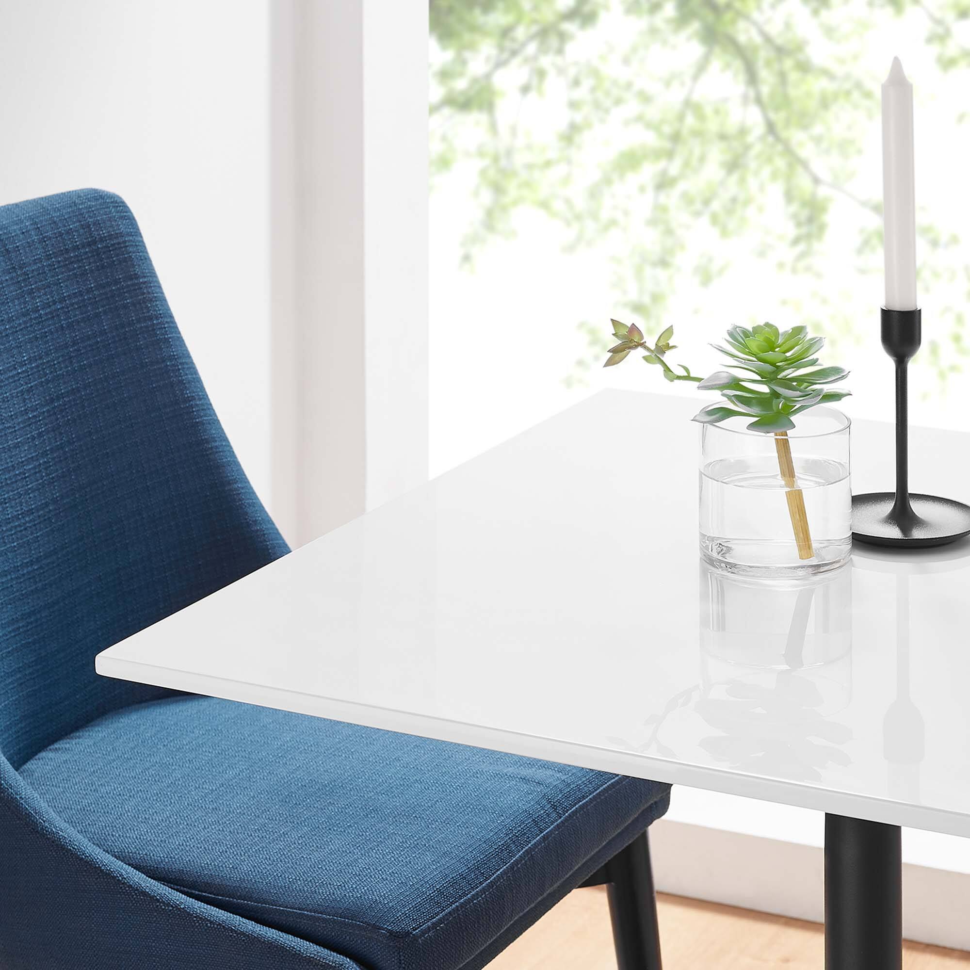 Alt View 1. Modway - Lippa Square Wood Dining Table - Black White.