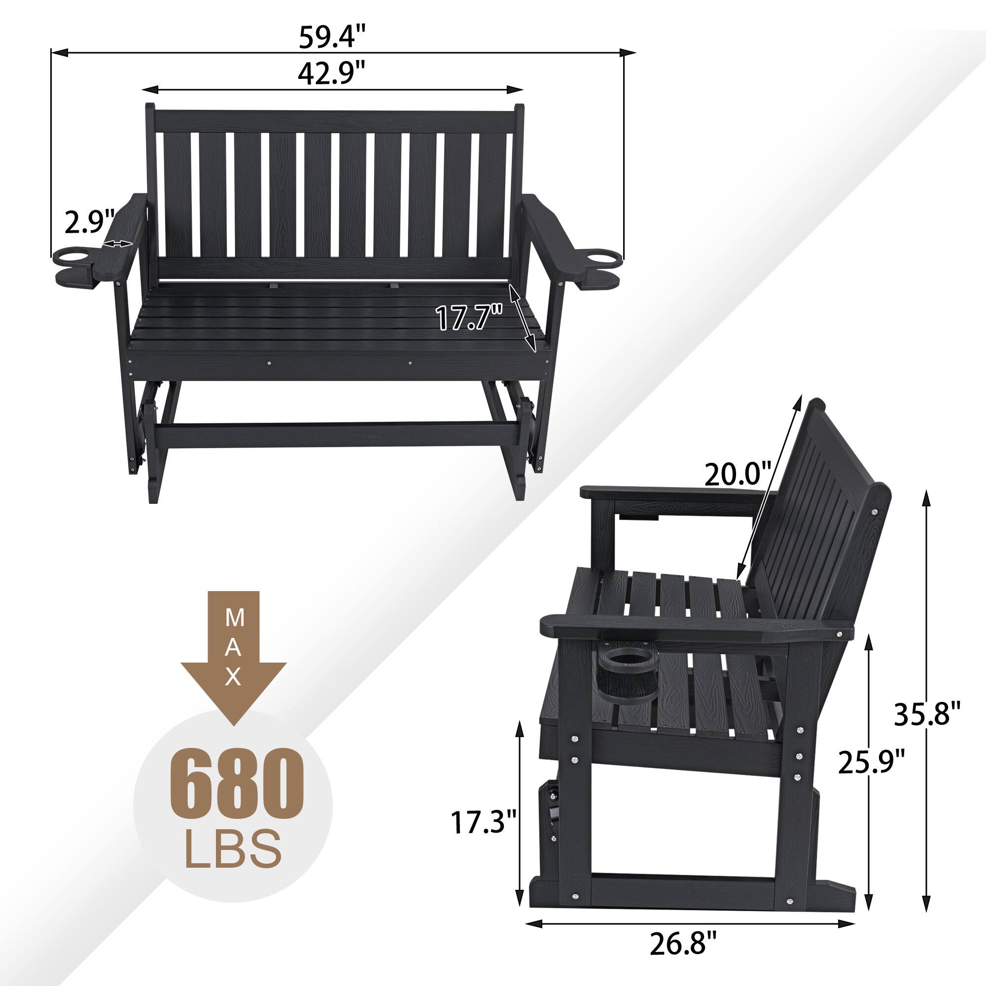 59.4"  
42.9"  
2.9"  
17.7"  
20.0"  
680 LBS  
17.3"  
35.8"  
25.9"  
26.8"