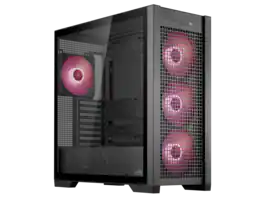 ASUS - TUF GT302 ARGB Case - 4x 140mm ARGB Fans, Interchangeable Side Panel, Detachable Top, Hidden-Connector Support - Black