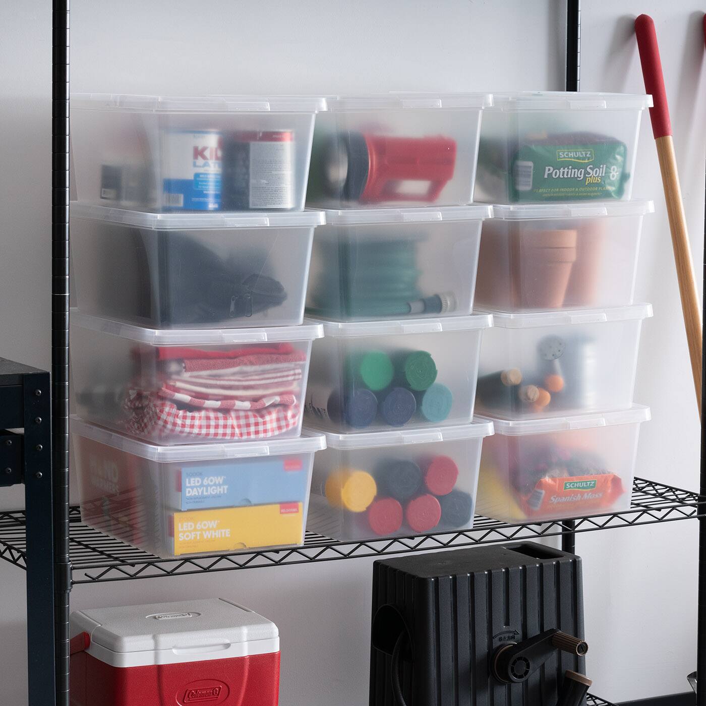 IRIS USA Plastic Storage Bin Tote Organizing Container with Latching ...