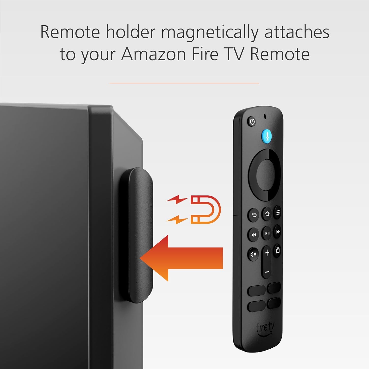 Remote holder magnetically attaches to your Amazon Fire TV Remote