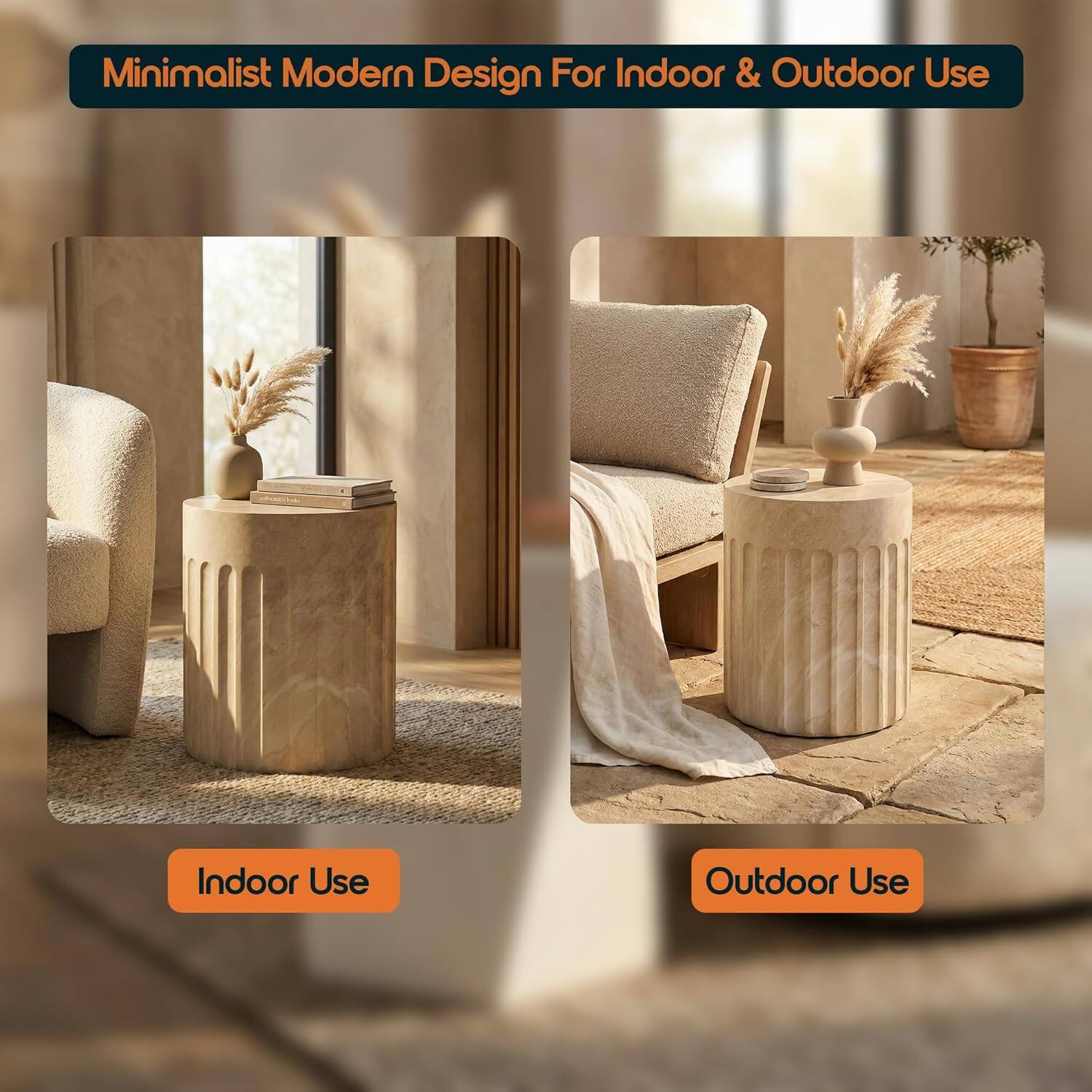 Minimalist Modern Design For Indoor & Outdoor Use

Indoor Use

Outdoor Use