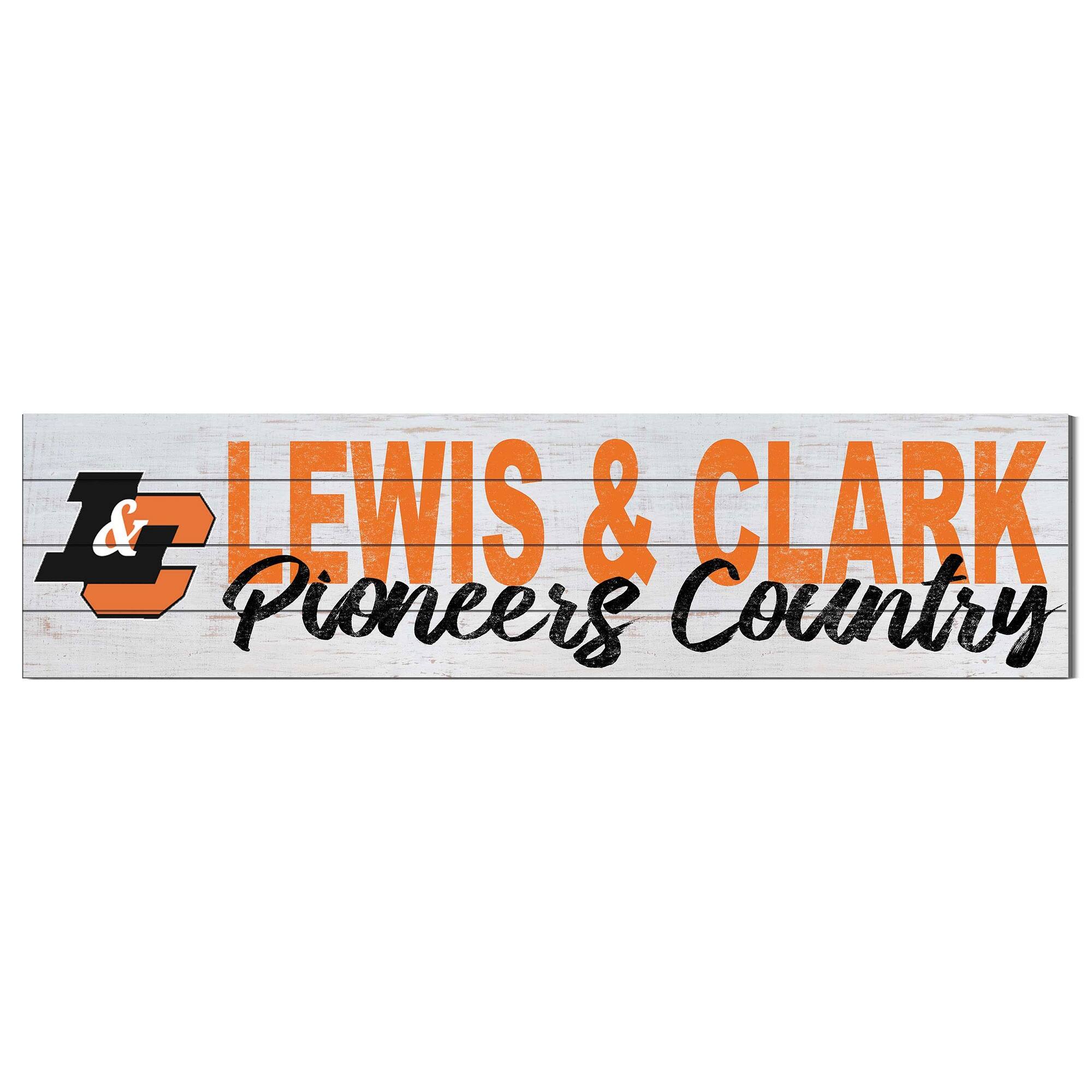 Lewis & Clark College Pioneers 10" x 40" Logo Sign