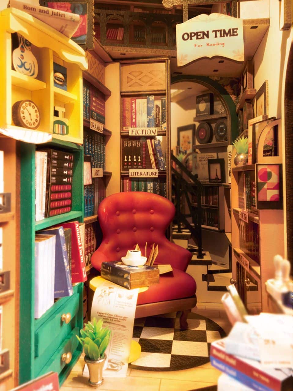 3D Puzzle DIY 3D Book Nook Kit Bookstore 194 pcs TGB07 - Best Buy