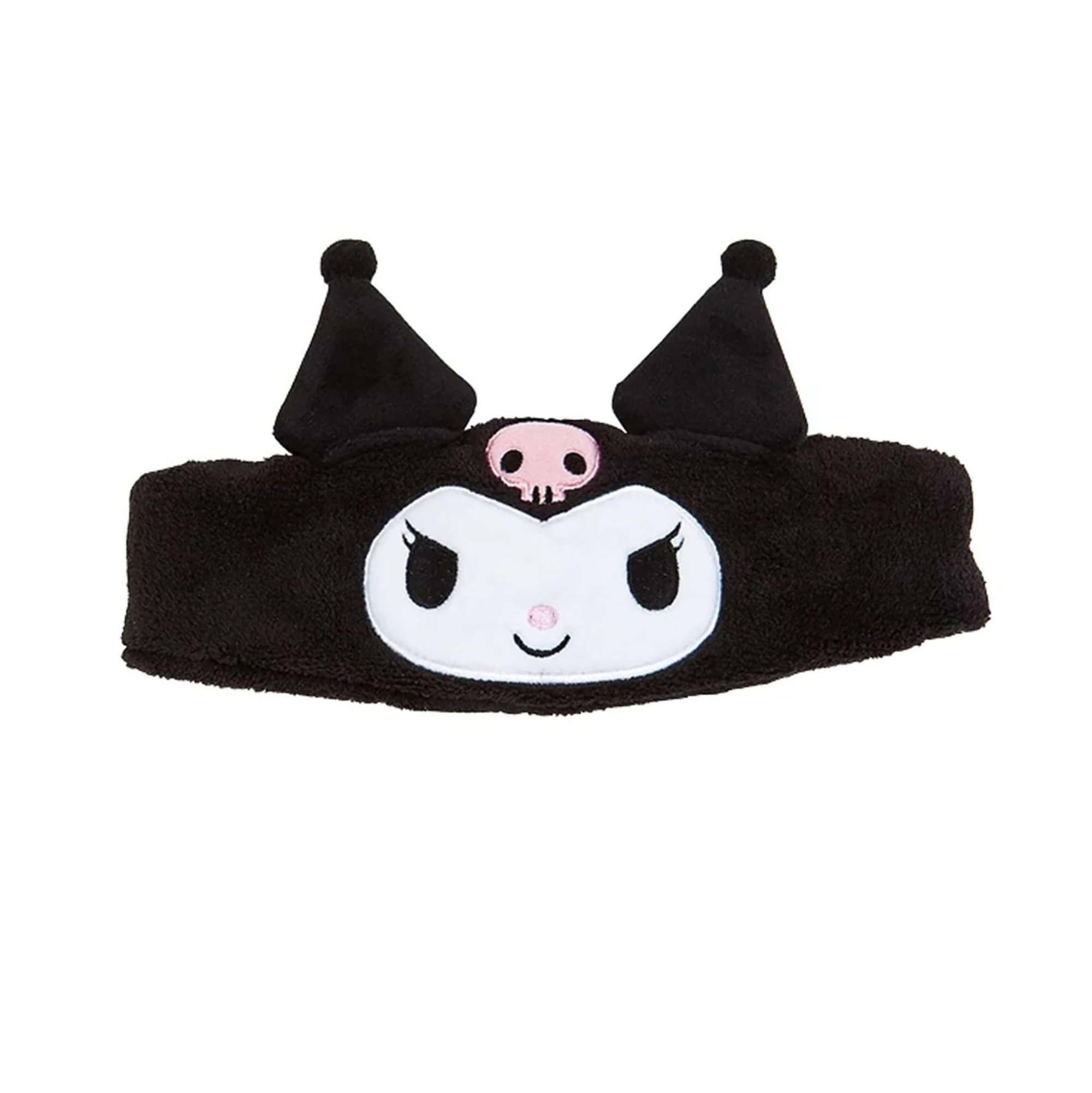 Front. Hello Kitty - Sanrio Kuromi Plush Headband - Black.