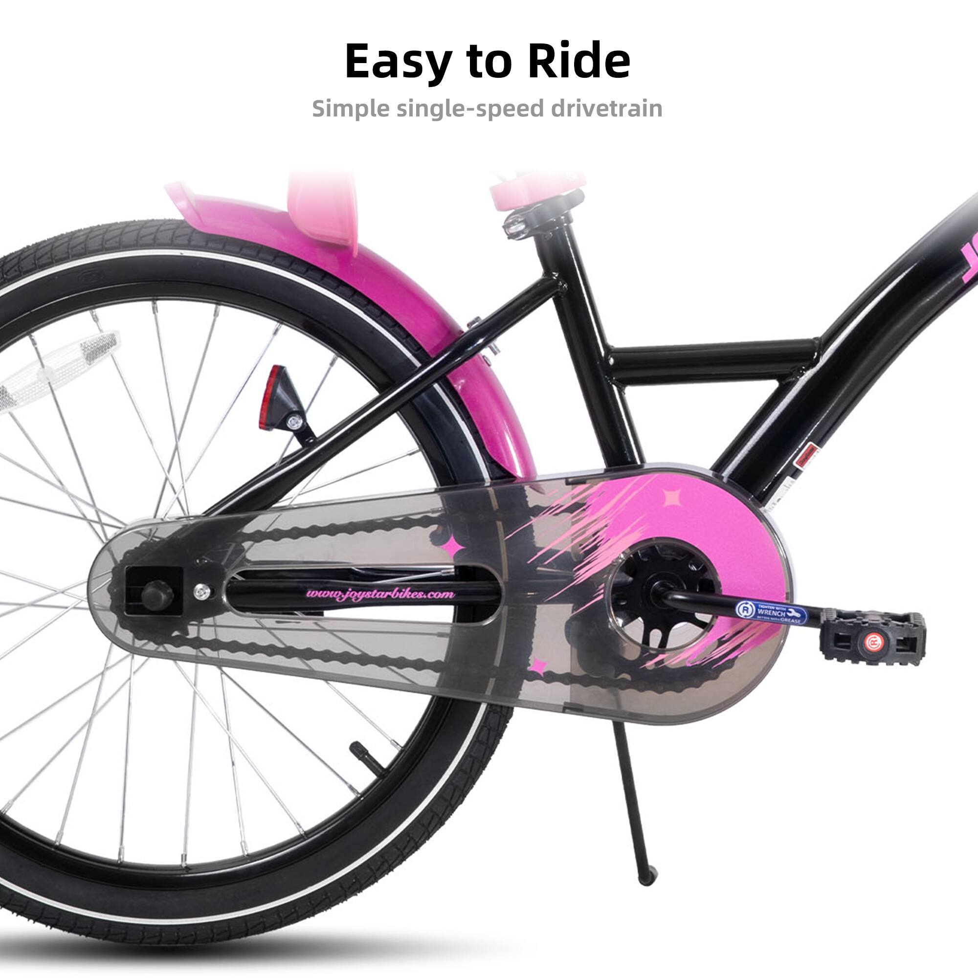 Easy to Ride  
Simple single-speed drivetrain  
www.joystarbikes.com