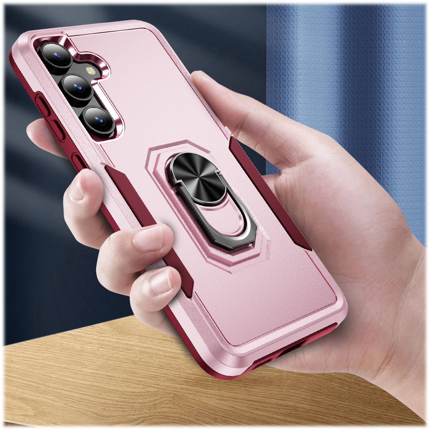 Alt View 17. SaharaCase - ArmorPro Kickstand Case for Samsung Galaxy S24+ - Wild Pink.