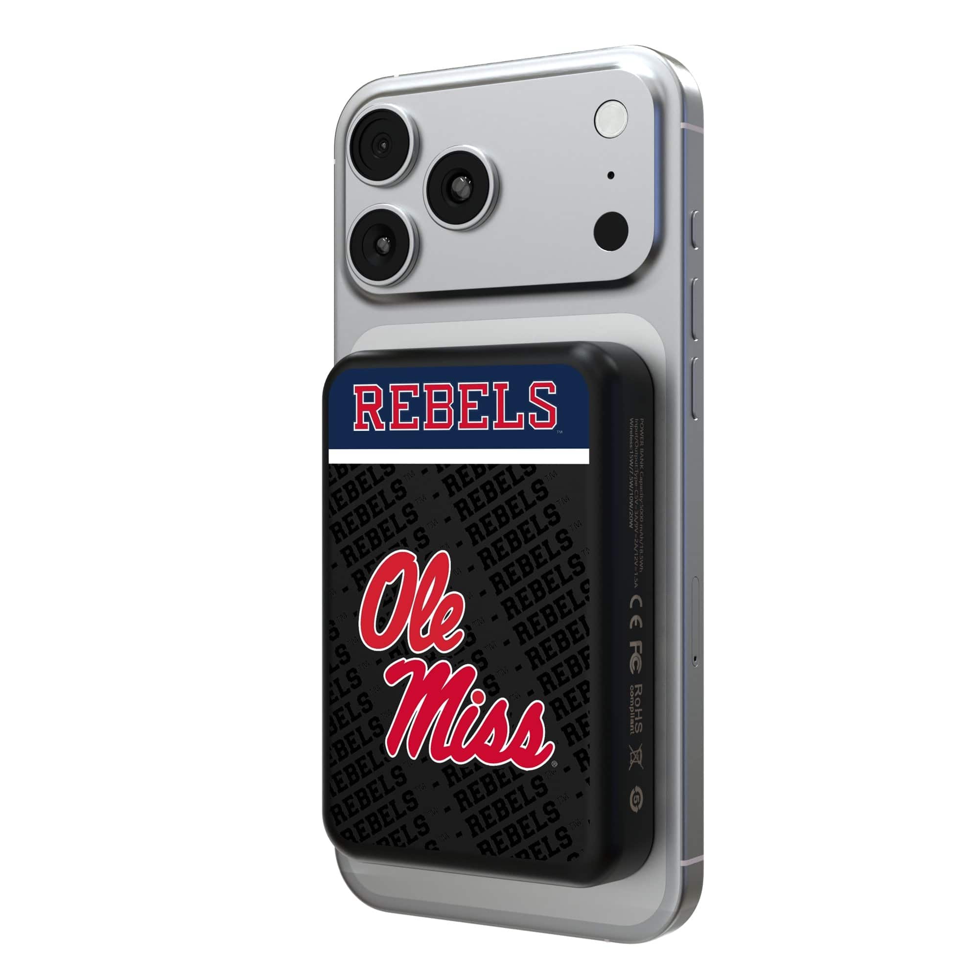 Keyscaper - Ole Miss Rebels Endzone Plus Wireless Power Bank - Multicolor