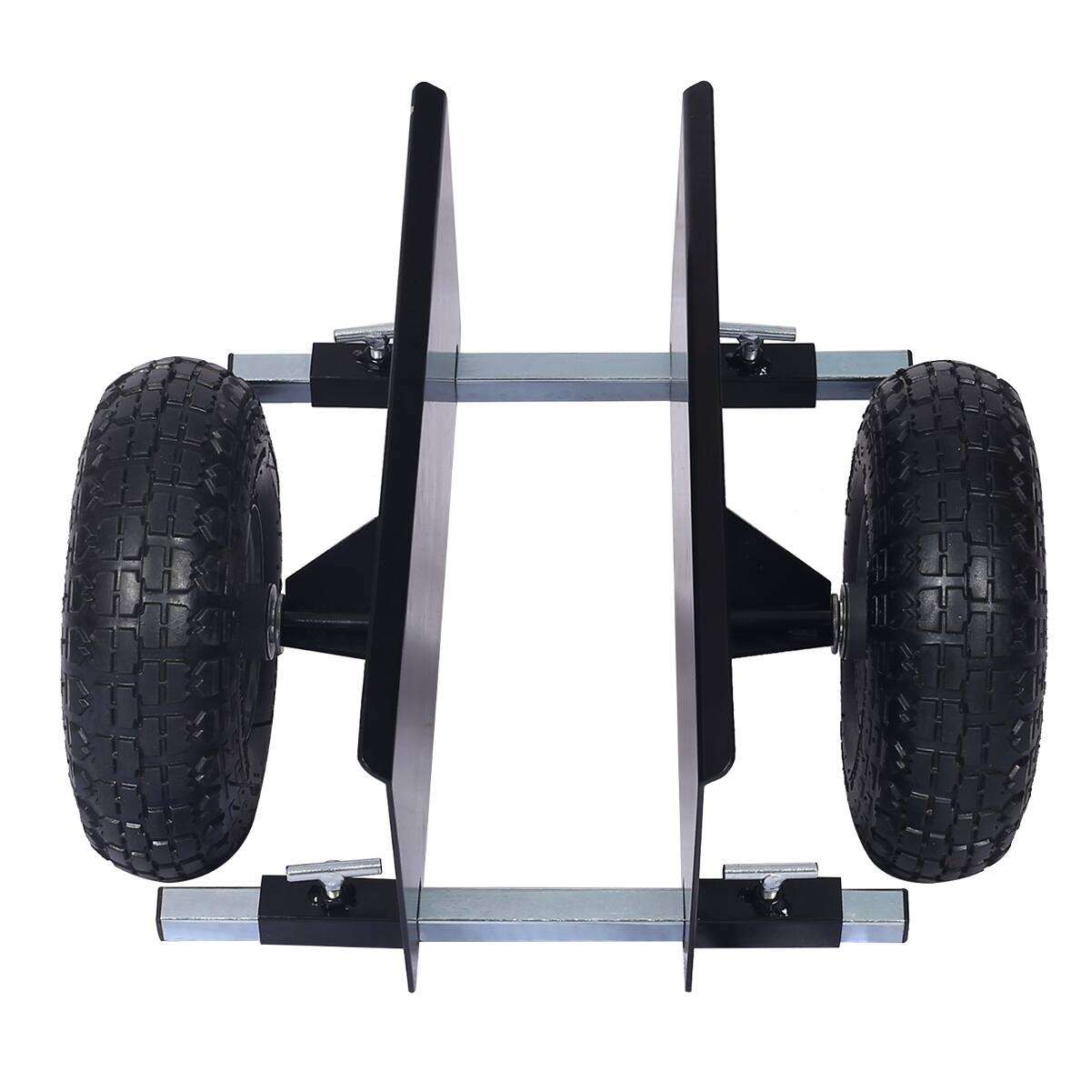 Left. Ropilly - Ropilly 600 lb panel dolly with 10 inch pneumatic wheels for doors and panels - Black.
