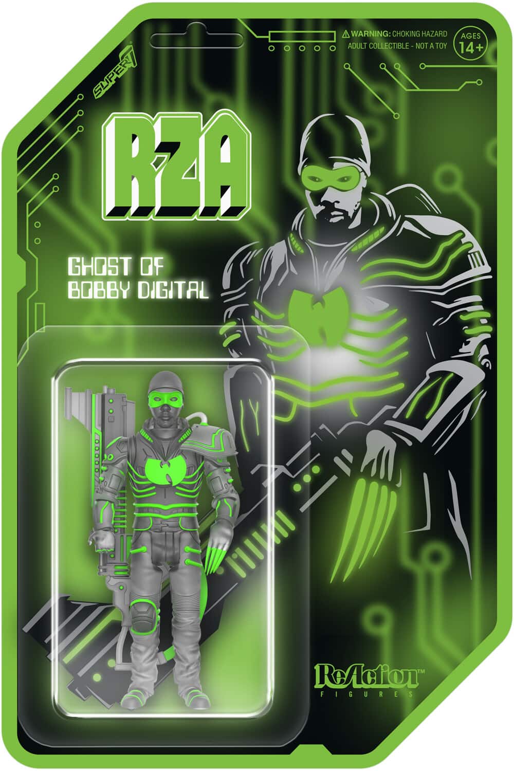 Photos - Action Figures / Transformers Re:Action Super7 - RZA - ReAction Figures - Bobby Digital - COLLECTIBLES - Multicolor (Clear)