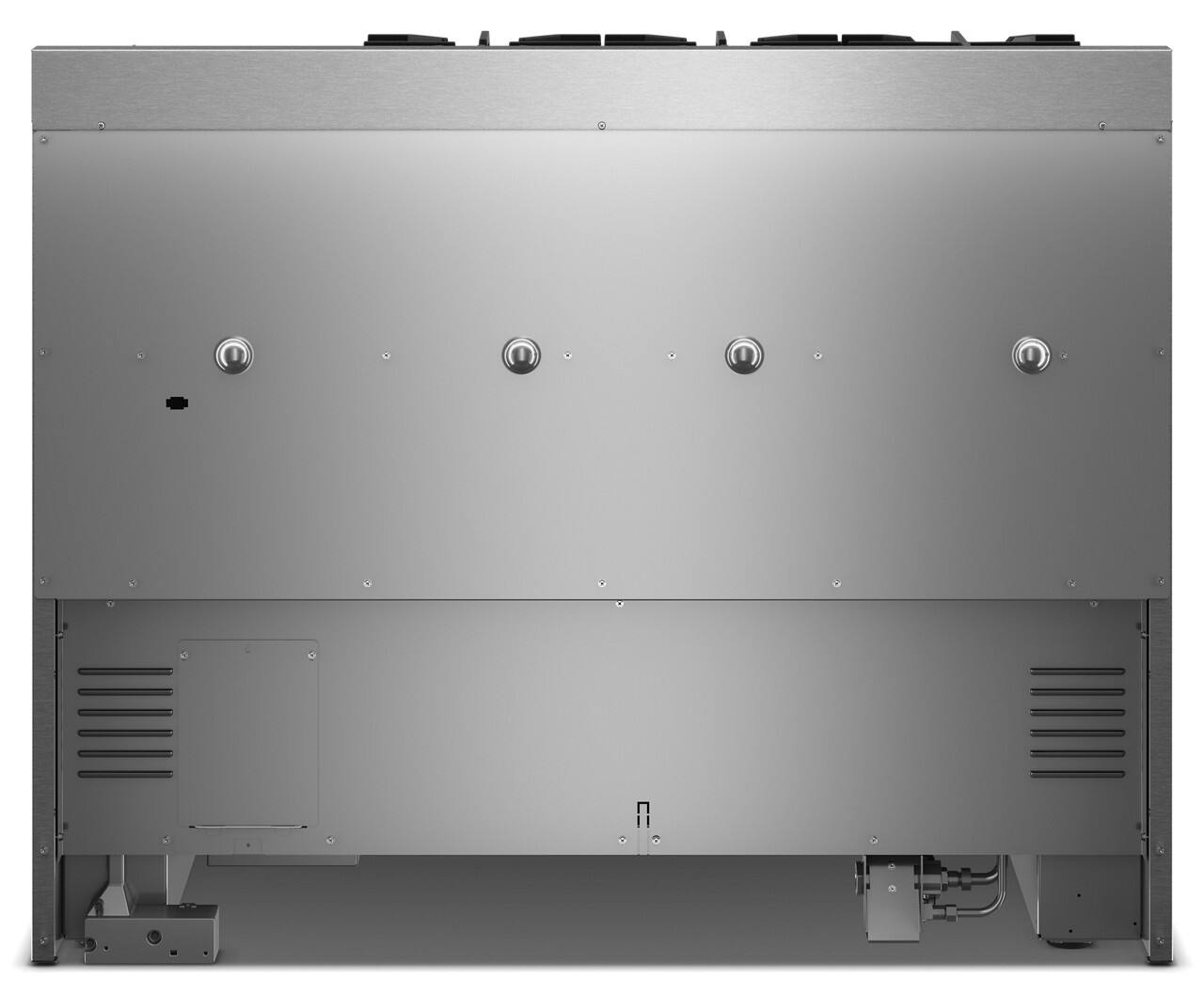 Back. KitchenAid - KitchenAid® 48-Inch 6 Burner Commercial-Dual Fuel Range with Griddle - Stainless Steel.