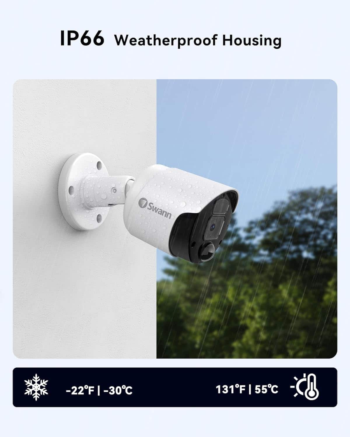 IP66 Weatherproof Housing Swann -22°F to 30°C -131°F to 55°C
