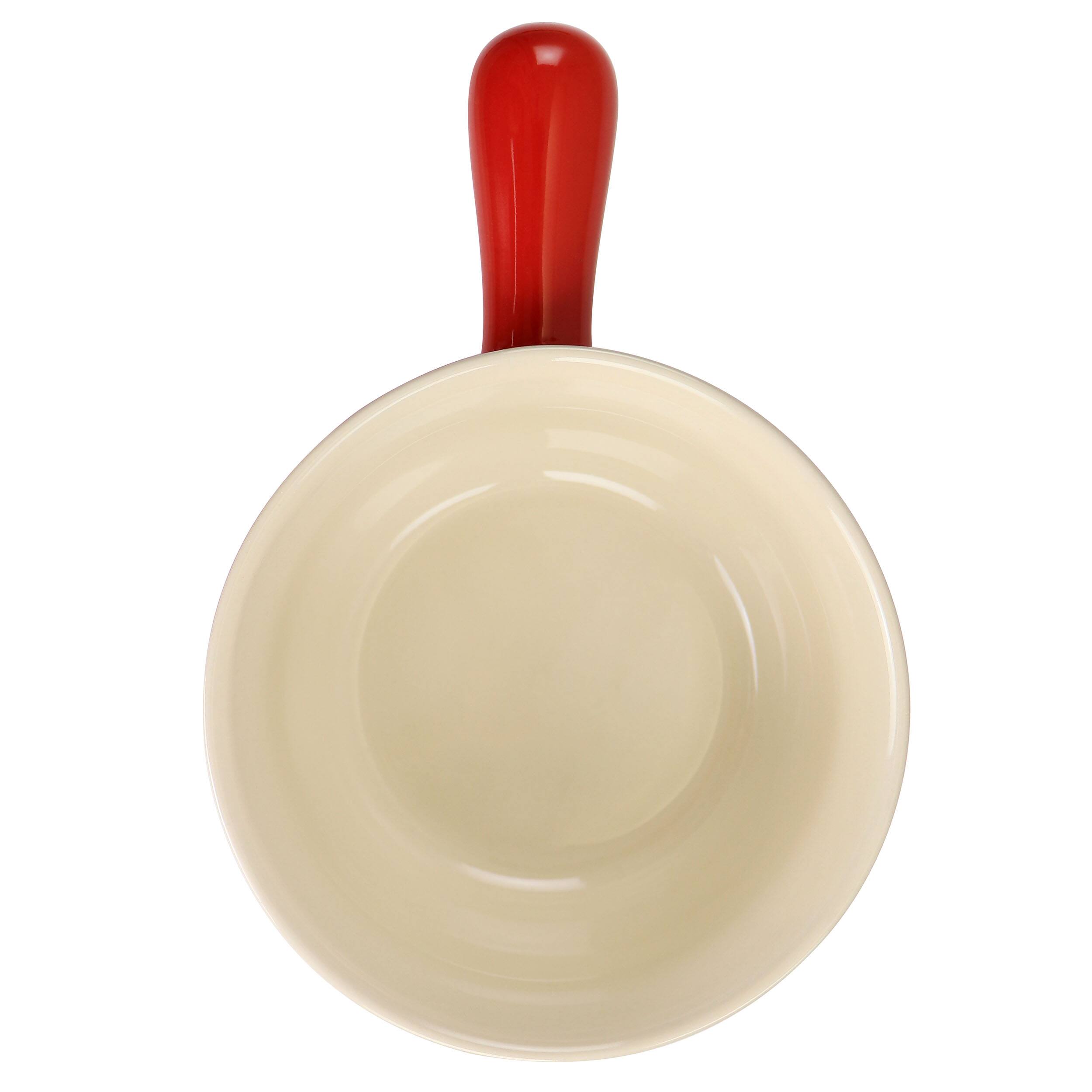 Alt View 4. Crock-Pot - Crock Pot 2 Piece Stoneware 22oz Soup Bowl Set with Long Handle in Gradient Red - Red.