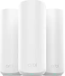 NETGEAR - Orbi 370 Series BE5000 Dual-Band Mesh Wi-Fi 7 System (3-pack) - White - Front_Zoom