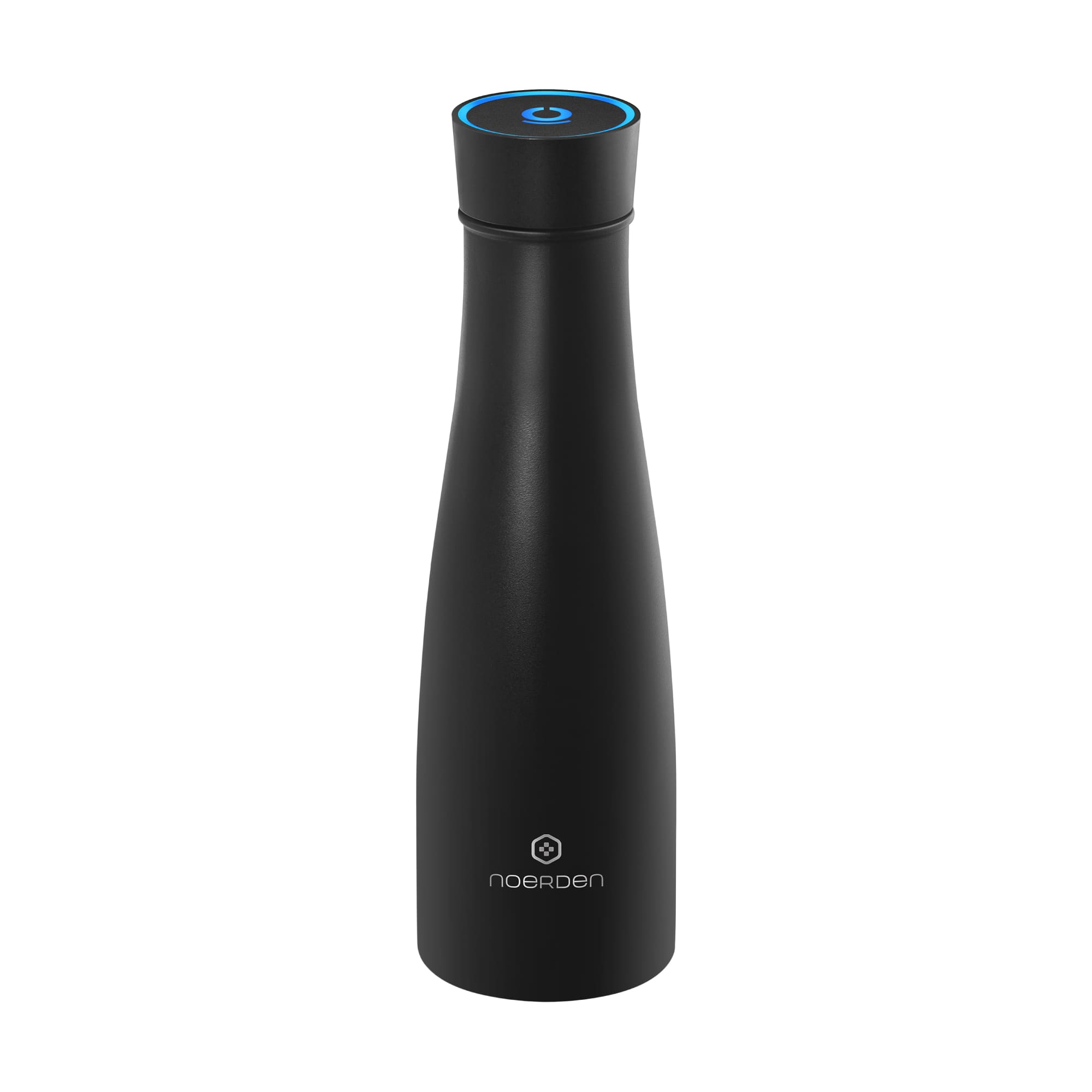 Angle. NOERDEN - LIZ Smart UV Thermal Bottle 16oz - Black.