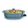 Front. Bella - Fits-anywhere Kitchenware: 12" x 12" Make & Take Non-Stick Electric Skillet - Surf.