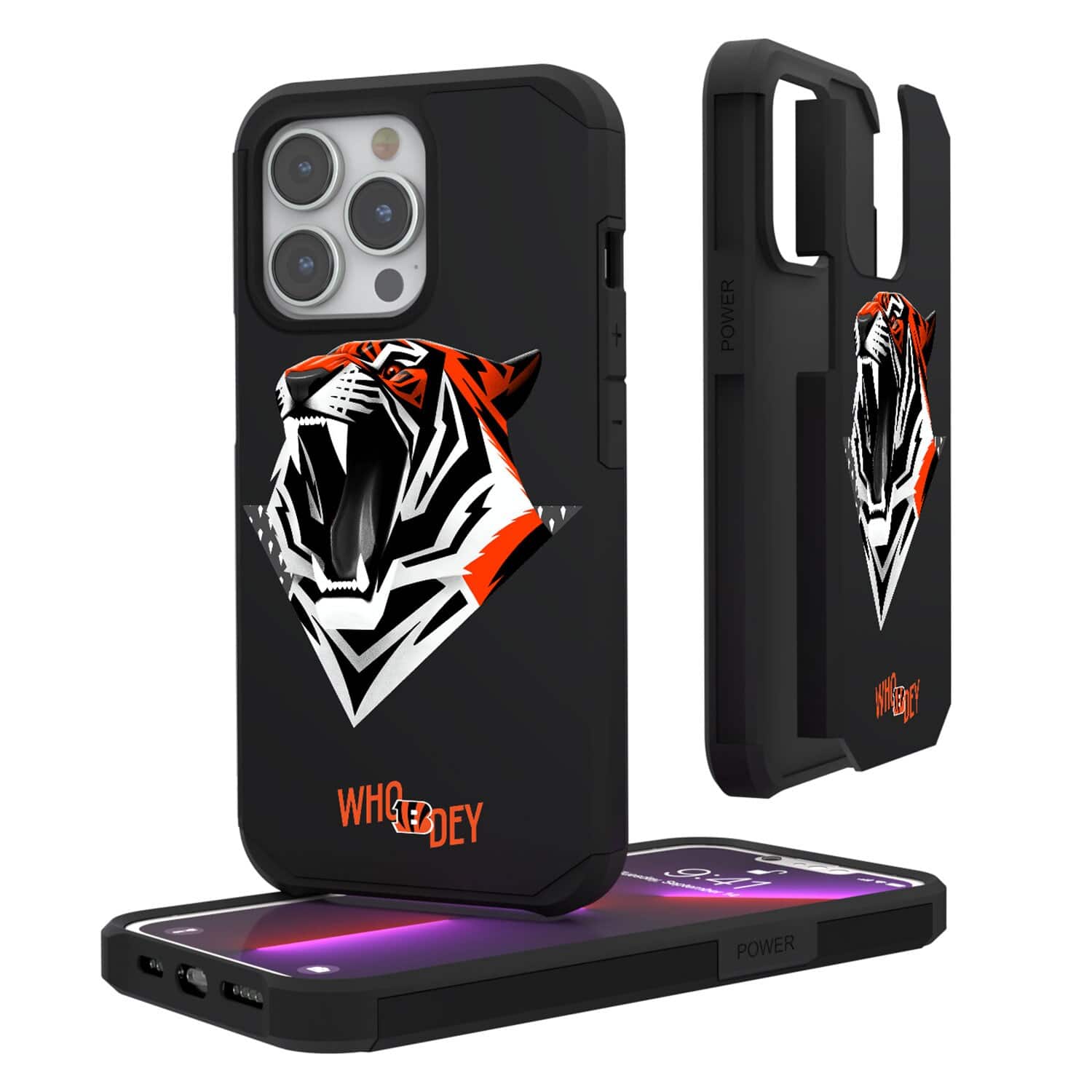 Keyscaper - NFL - Cincinnati Bengals iPhone Rugged Case - 15 Pro Max - Black price history on PriceWatchPro