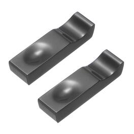 Unique Bargains - 2pcs Stainless Steel Chopstick Rest 2.7x0.7x0.51 Inch Tableware Tool for Spoon Fork Teaspoon Dining - Black