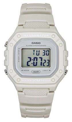 ILLUMINATOR
CASIO ALARM CHRONOGRAPH
T/STOP START
MODE LIGHT
WR WATER 50M RESIST