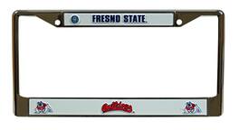 Rico Industries - Fresno State Bulldogs Chrome Metal License Plate Frame - Multi