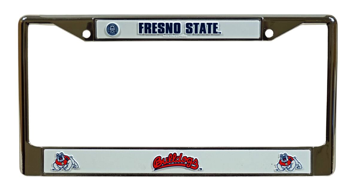Fresno State Bulldogs Officially Licensed Chrome Metal License Plate Frame