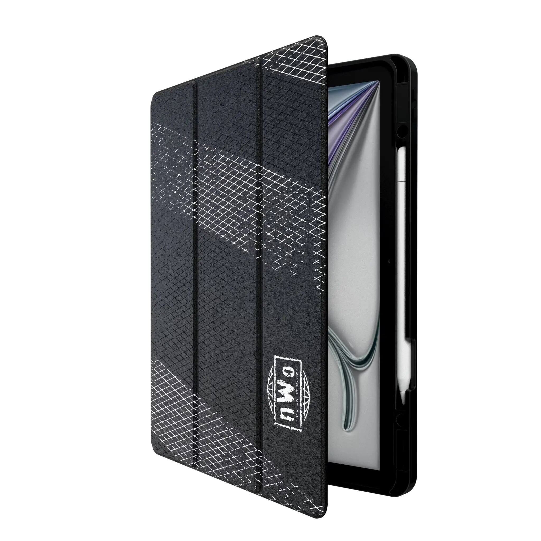 Angle. Keyscaper - WWE Steel Tablet Case for Apple iPad - Apple iPad Air 13in (M2/M3) - New World Order.
