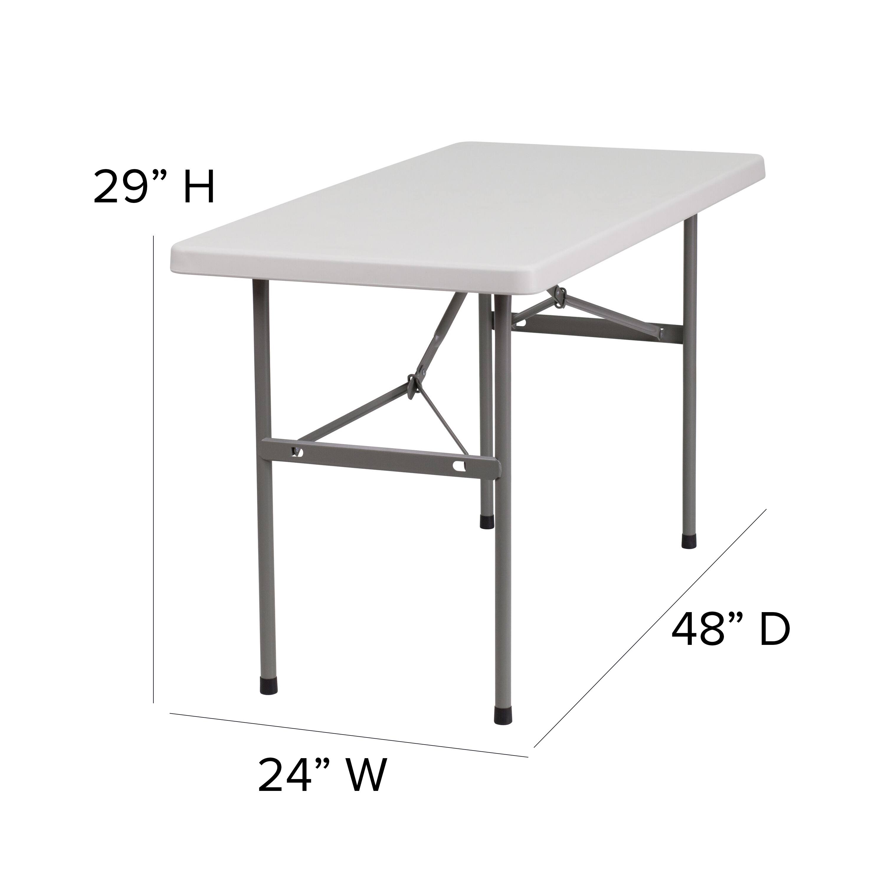 Alt View 13. Alamont Home - 4-Foot Plastic Folding Table - White.