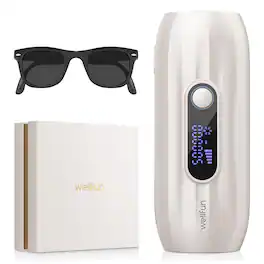 MOOSOO - Ice Cooling lPL Laser Hair Removal for Women and Men, Nearly Painless & Long-Lasting Results, Effective for Full Body - Pink