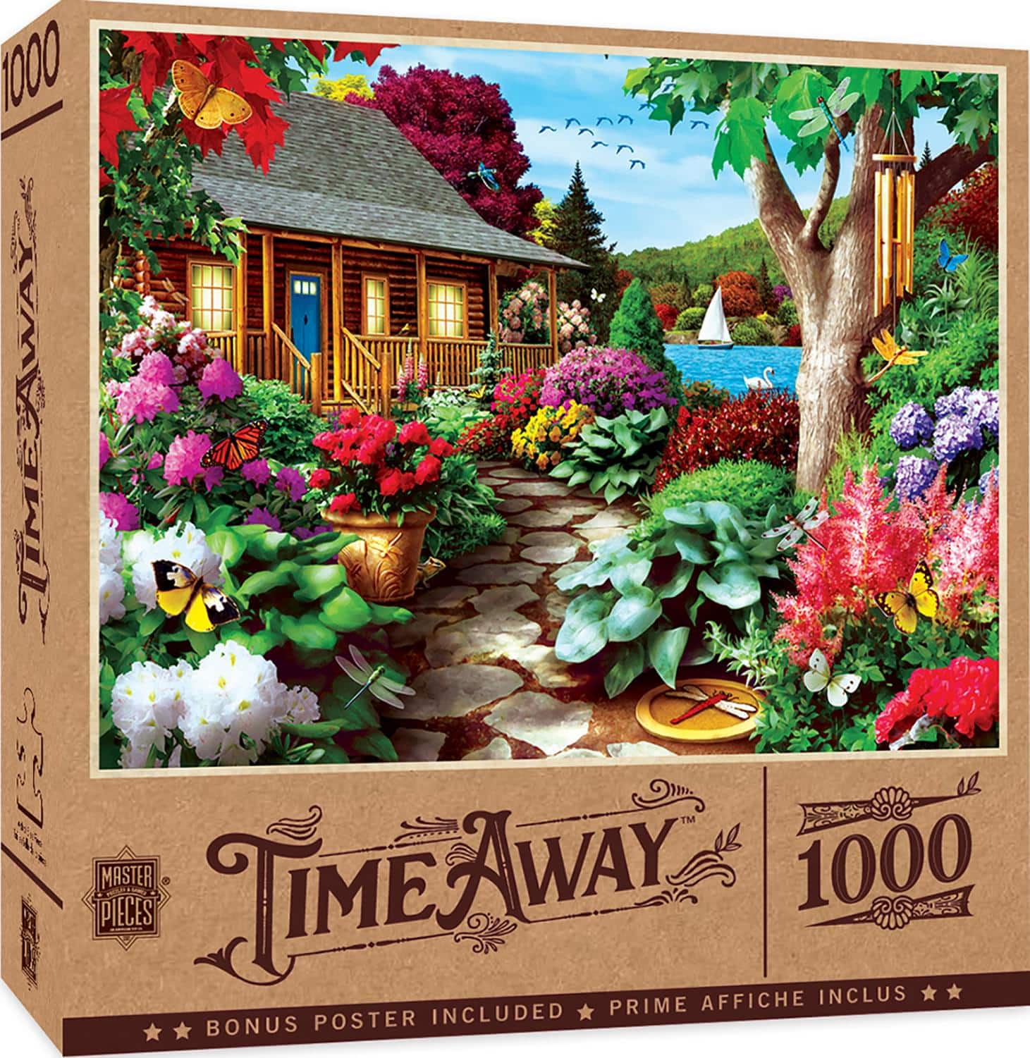 MasterPieces - Dragonfly Garden 1000 Piece Jigsaw Puzzle - Multi-Color