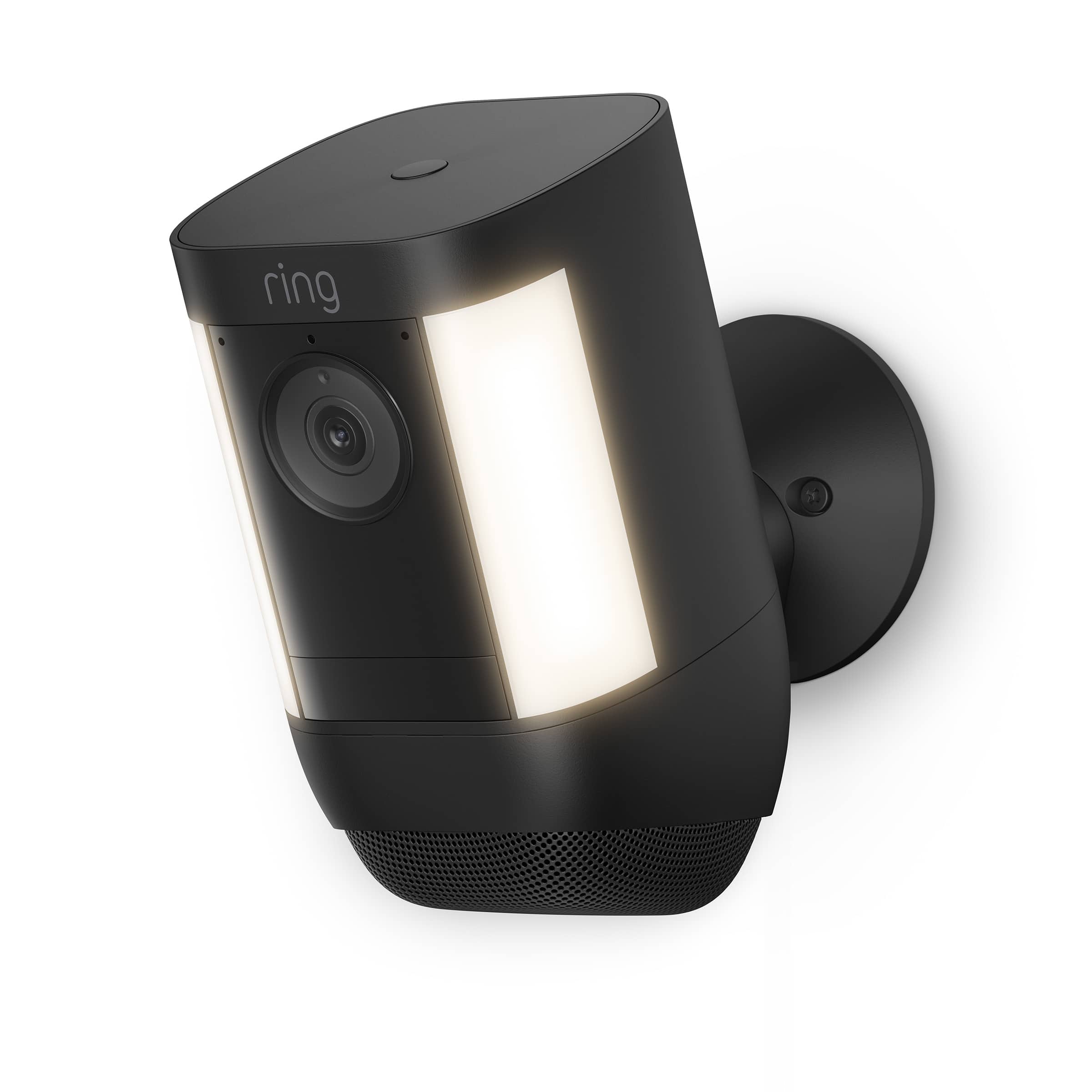 Spotlight Cam Pro, Battery with 2K Video and Ring Vision, LED Lights, Dual-Band Wifi, and 3D Motion Detection - Black