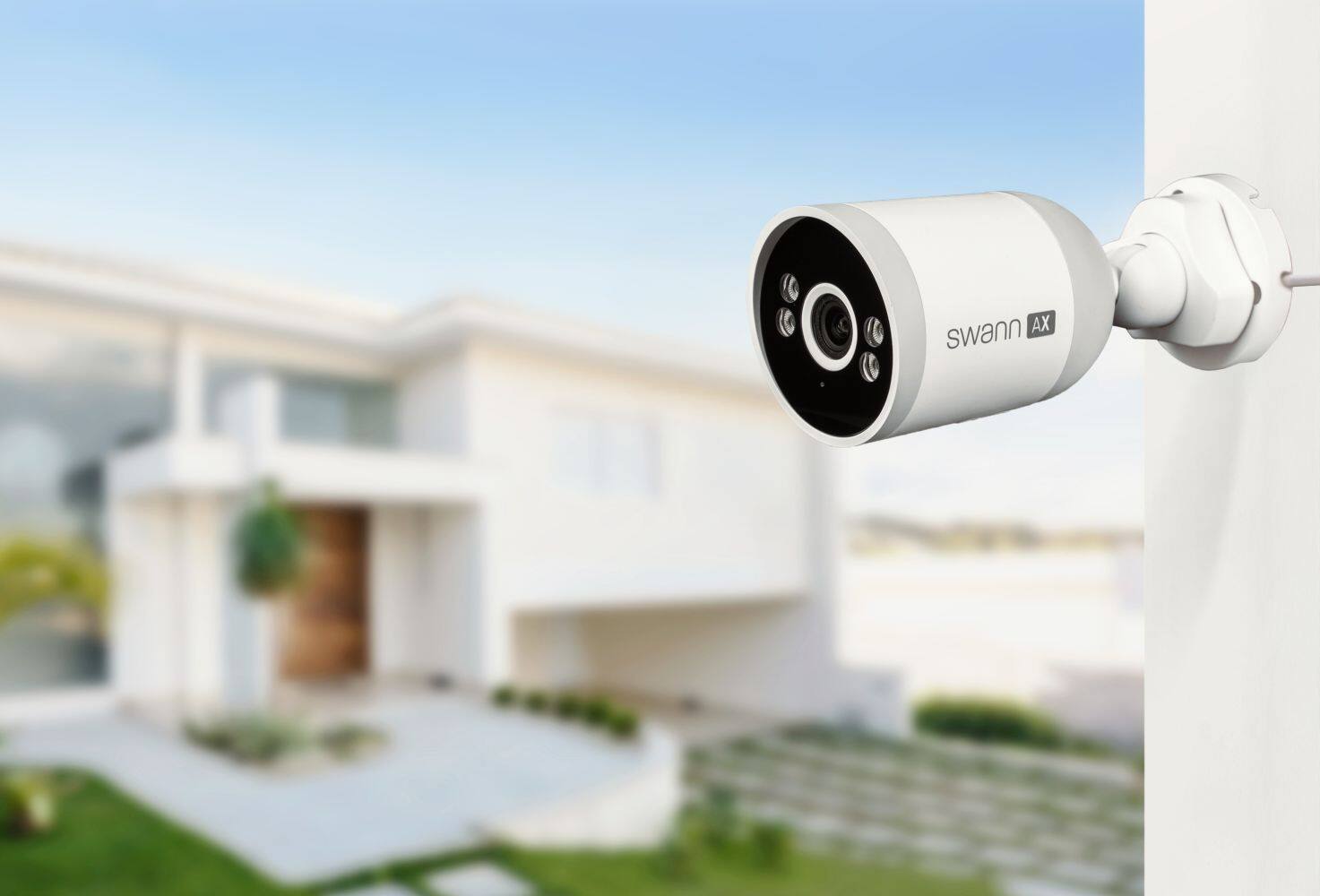 Angle. Swann - Swann AdvancedX 4K Security Camera PoE Outdoor Bullet, Color Night Vision, Smart Video Analytics/Alerts, Motion Detect - White.