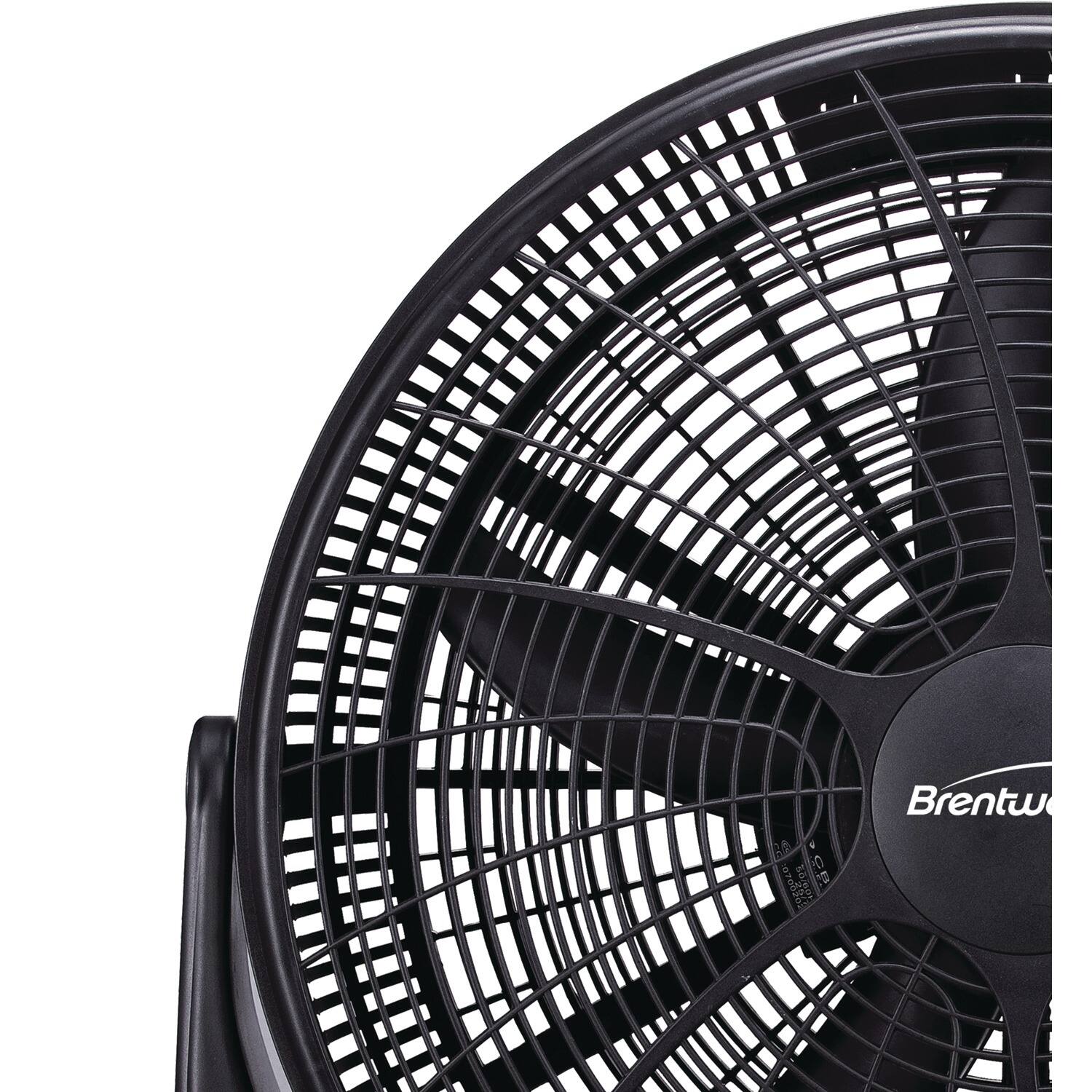 Left. Brentwood - Brentwood Kool Zone F-20bkr F-20bkr 20-in. 3-speed High-velocity Air-circulator Floor Fan, Black - black.