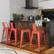 Left Zoom. Simpli Home - Rayne Metal Counter Height Stool (Set of 4) - Orange.