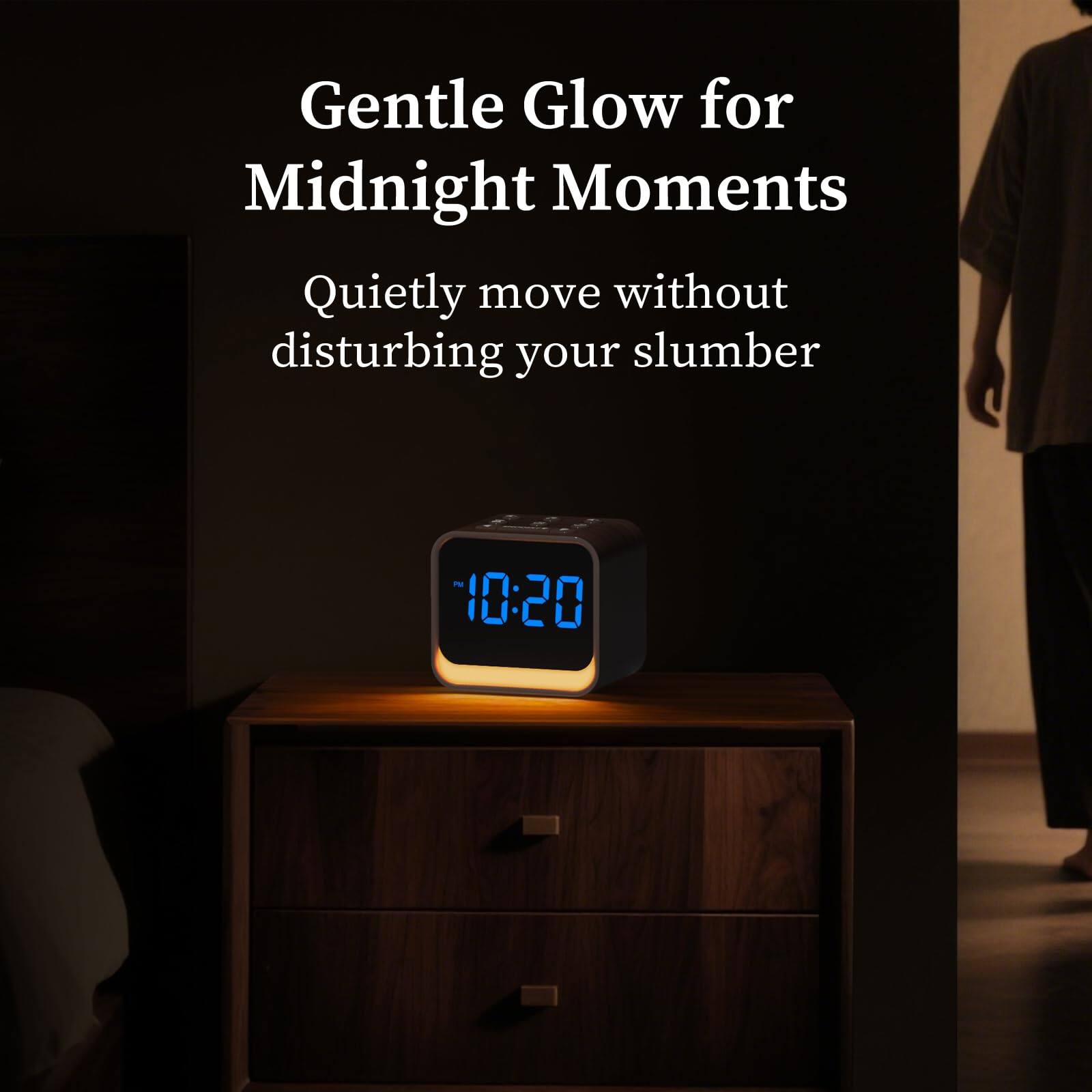 Gentle Glow for Midnight Moments  
Quietly move without disturbing your slumber  
10:20