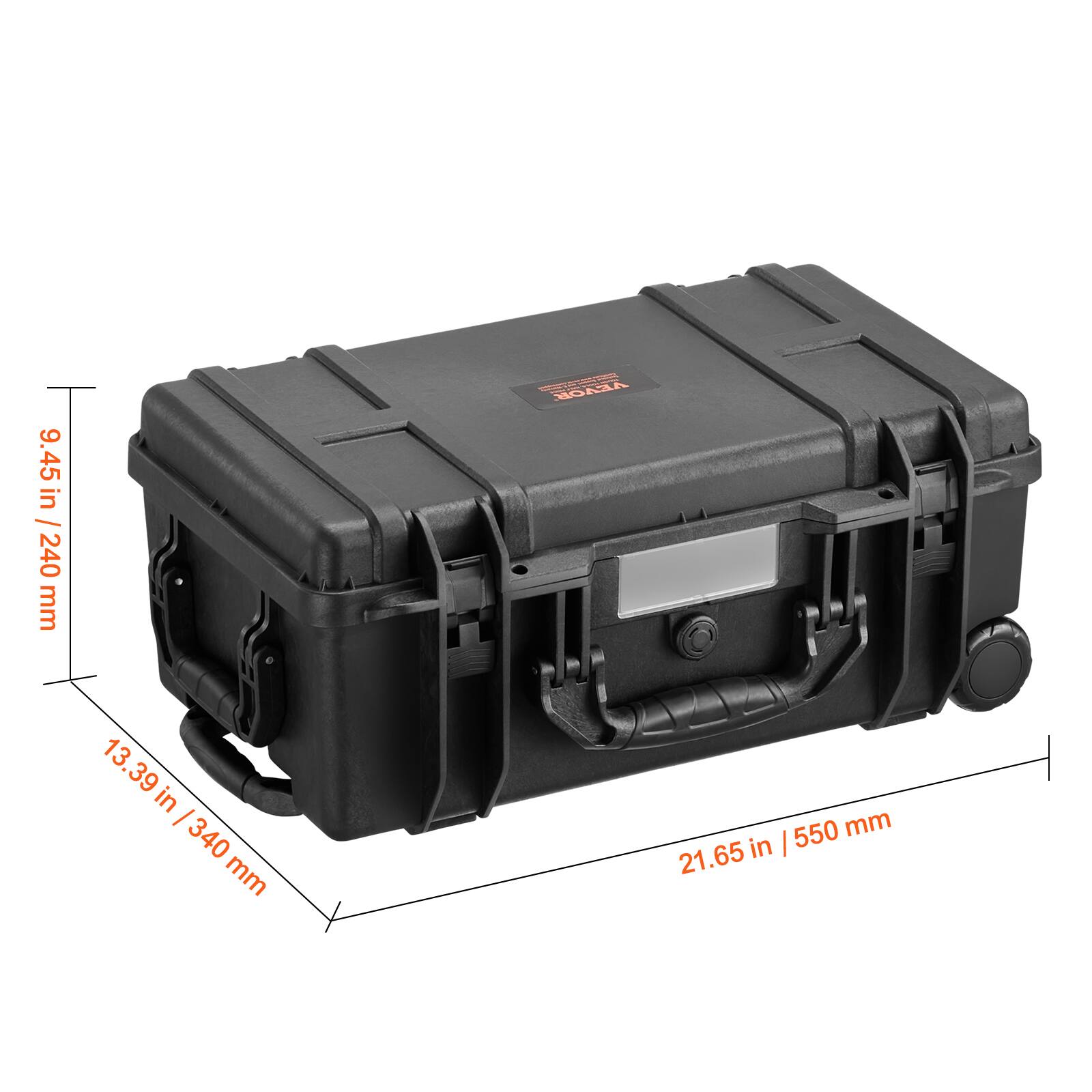 9.45 in / 240 mm  
13.39 in / 340 mm  
21.65 in / 550 mm